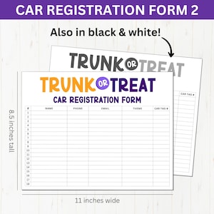 Formulario de inscripción para Trunk or Treat, Registro para Trunk or Treat, Formulario para Trunk or Treat, Formulario para Trunk or Treat, Formulario de inscripción para Trunk or Treat de la iglesia imagen 3