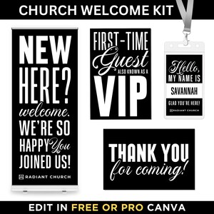 Church First Timer Pack Sample Engaging Church Welcome Kit, Church Welcome Visitor Kit, Church Guest ...
