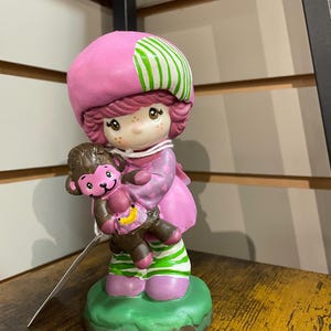 Raspberry Tart Strawberry Shortcake friend Handmade 80s fan art - Altered Precious Moment