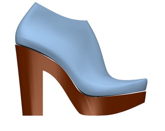 Digital 3D project femme forme de chaussure chaussures à talons hauts taille de semelle 35 chaussures klumpe