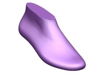 personal digital 3d model  comfort shoe last size 36 wide lace-up shoes, sneakers, moccasin
