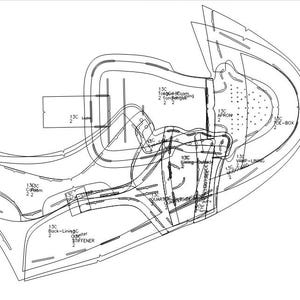 Modello digitale PDF DXF per scarpe da ginnastica a collo alto con lacci, taglia piccola per bambino.