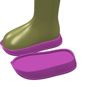 digital 3d modelo zapato de muñeca última suela stl zapatería
