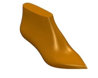 digital 3d model of the pointed toe  woman shoe last elegant boots booties ankle-boots