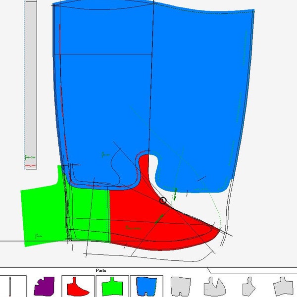 patron numérique PDF DXF bottes hautes équitation cavalerie