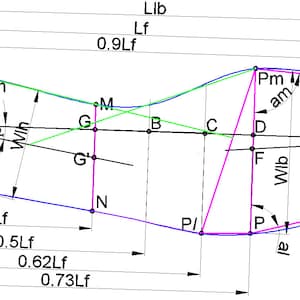 May include: A diagram of a foot with various measurements labeled in blue, green, and purple. The diagram shows the length of the foot, the width of the foot, and the distance between different points on the foot.