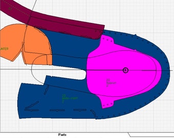 digital  pattern PDF DXF children moccasin shoes all sizes
