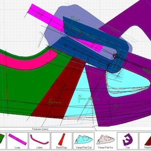 digital PDF DXF pattern sneakers  shoemaking all sizes