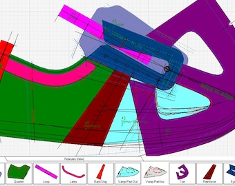 digital PDF DXF pattern sneakers  shoemaking all sizes