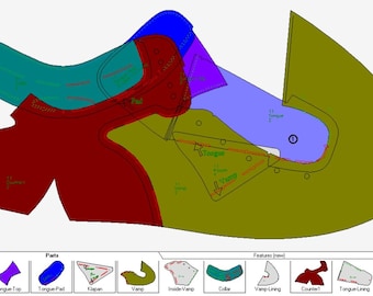 digital PDF DXF pattern tracking hiking  high top boots all sizes