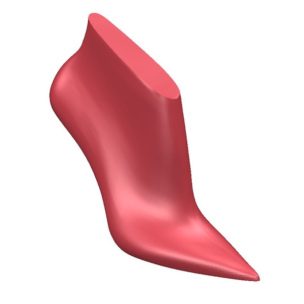 digital 3d model pointed toe high heel  female fashionable shoe last