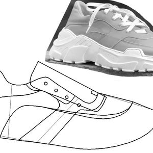 digital sneakers pattern shoe making PDF ready to print  women all sizes