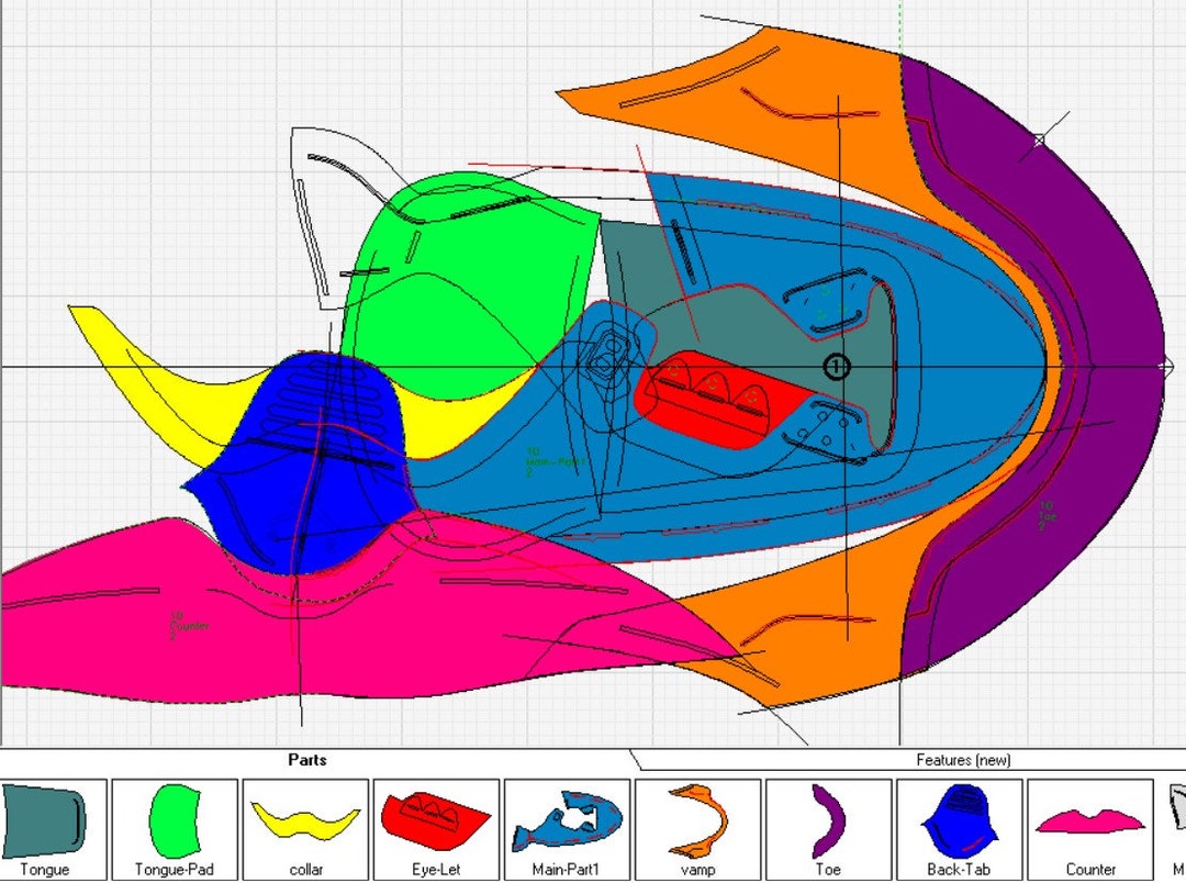 Digital DXF Pattern Sneakers Low Top Lace-up All Sizes - Etsy