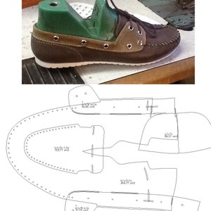 digital 2d pattern PDF deck shoes topsider women moccasins all sizes