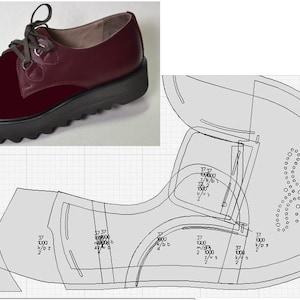 digital shoes pattern footwear making PDF DXF  women all sizes