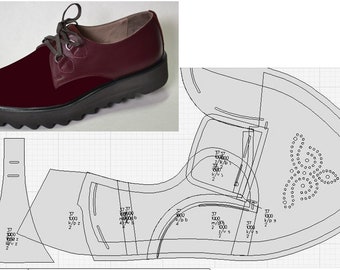 digital shoes pattern footwear making PDF DXF  women all sizes