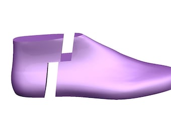 digital 3d model  athletic brand shoe last any size cut shape