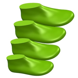 digital 3D-modell ergonomisk barfota platt skoläst i alla storlekar