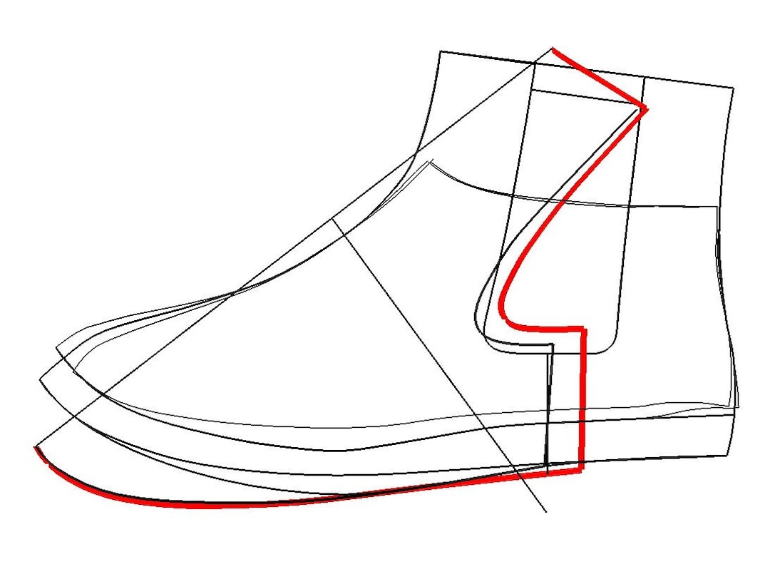 Patron digital 2d PDF de botas chelsea para hombre tallas 39 40 41 42 43 44 45 46 Etsy Mexico