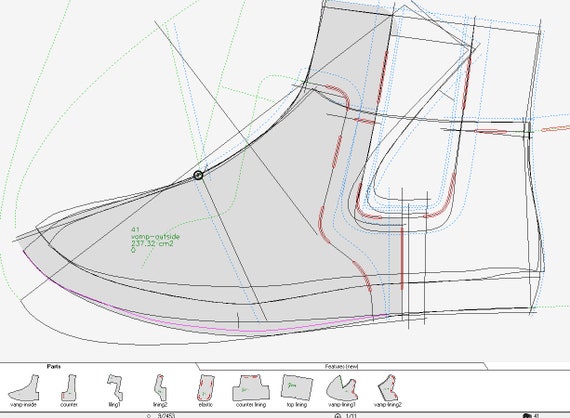 Patron digital 2d PDF de botas chelsea para hombre tallas 39 40 41 42 43 44 45 46 Etsy Mexico