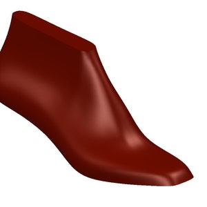digital 3d model square toe women elegant shoe last pump shoes