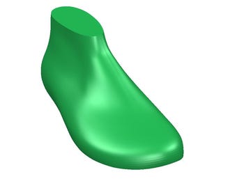 Modèle numérique personnel 3D Forme de chaussure plate ergonomique pieds nus