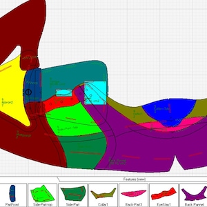 digital PDF DXF pattern sneakers low top lace-up  shoes all sizes