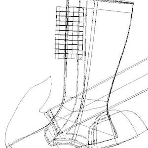 Digitaal JPG-patroon hoge dames veterschoenen maat 37