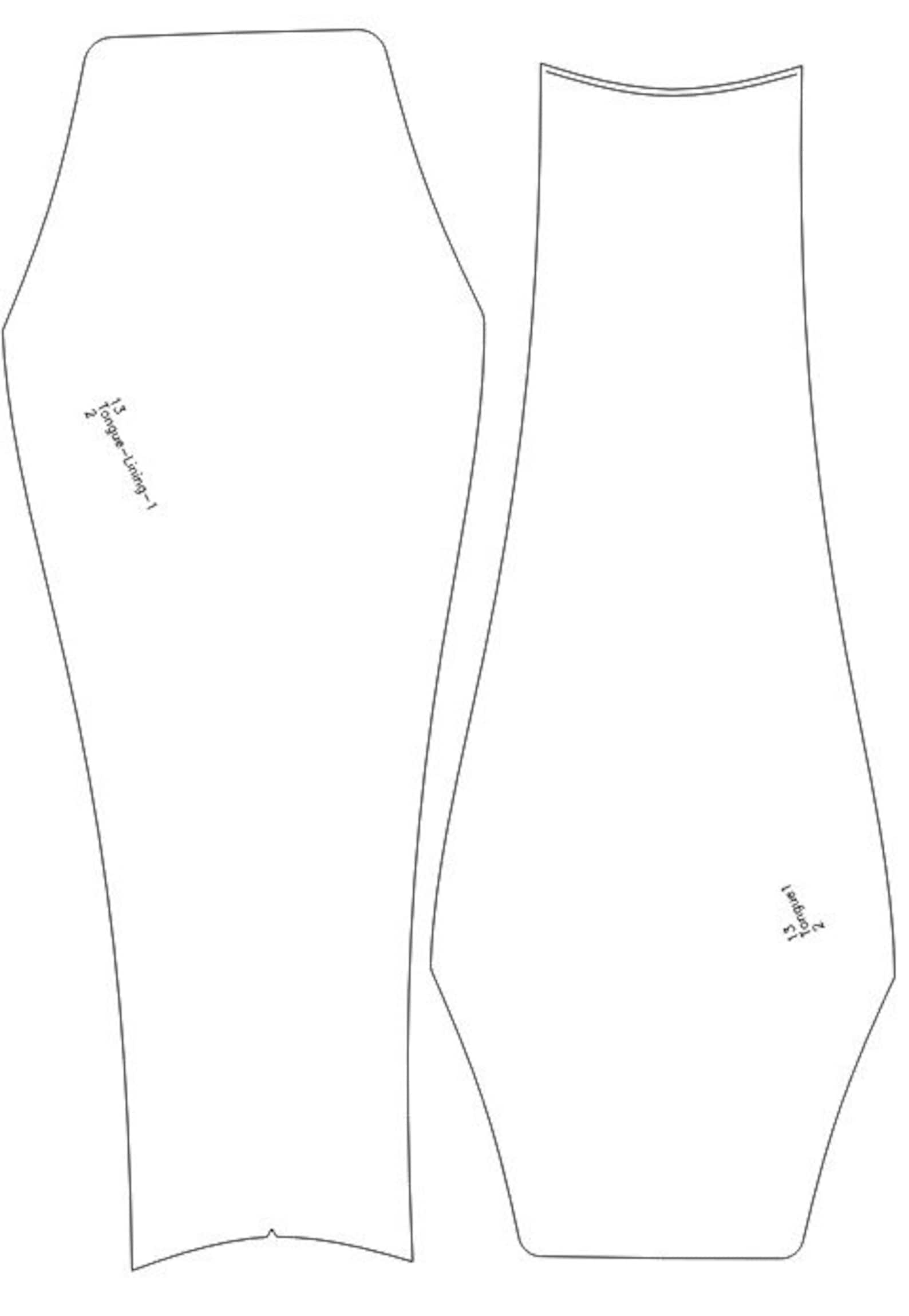 Digital 2d Pattern PDF DXF Lace up Blucher Boots Unisex One Size - Etsy
