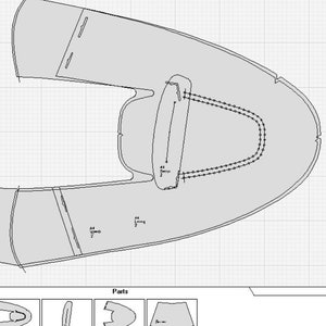 digital personal PDF DXF pattern loafer shoes  shoemaking 44 size