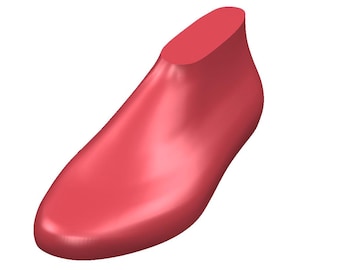 modèle numérique 3D forme de chaussure ergonomique fond plat pointure 37 pied de large