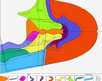 digital PDF  pattern sneakers  lace-up  shoes  full range 12 sizes