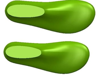 digital 3d model ergonomic barefoot flat shoe last large sizes