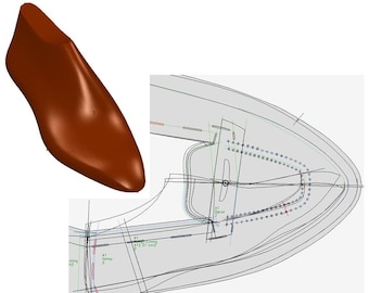 digital project 3d last PDF pattern loafer shoes  footwear making any size