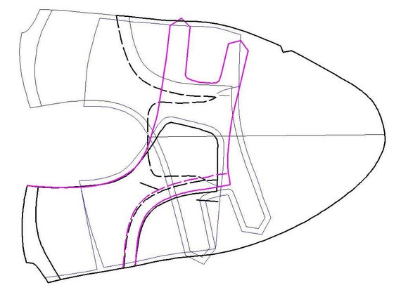digital PDF pattern monk shoes  shoemaking all sizes