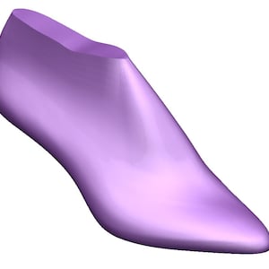 digital 3d model shoe last heel height 5 сm vintage elegant lady shoes