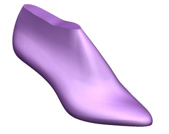 digital 3d model shoe last heel height 5 сm vintage elegant lady shoes