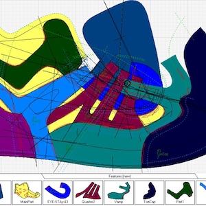 digital PDF DXF pattern tracking hiking military tactical  high top boots 15 sizes