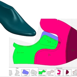digital project personal elegant oxford shoes men  patterns shoe last  size 43 wide