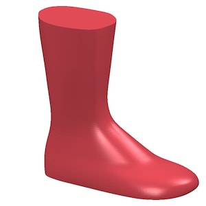 Modelo digital 3D de zapatos de muñeca, zapatillas, pantuflas, botas