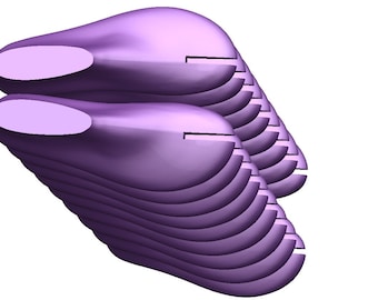 digital 3d model ergonomic barefoot sandal flat shoe last all adult sizes