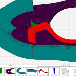 digital pattern shoe making PDF DXF derby men shoes brogues