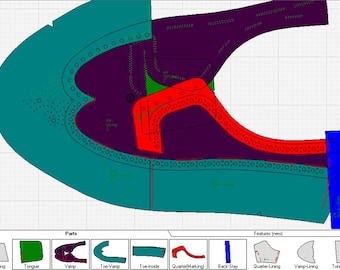 digital pattern shoe making PDF DXF derby men shoes brogues