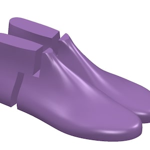 modelo 3D digital sapato clássico universal que dura qualquer tamanho e formato de corte