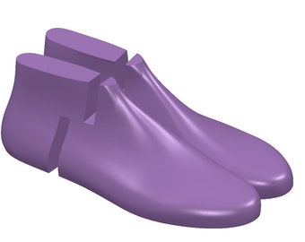 digital 3d model  universal  classical shoe last any size cut shape