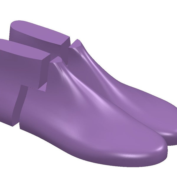 digital 3d model  universal  classical shoe last any size cut shape