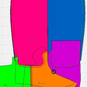 digitale pdf dxf-patroon hoge knielaarzen paardrijden 40 41