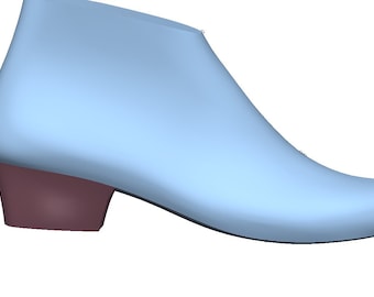 digital 3d model  girls dancing shoe last heel size 27  shoes slippers