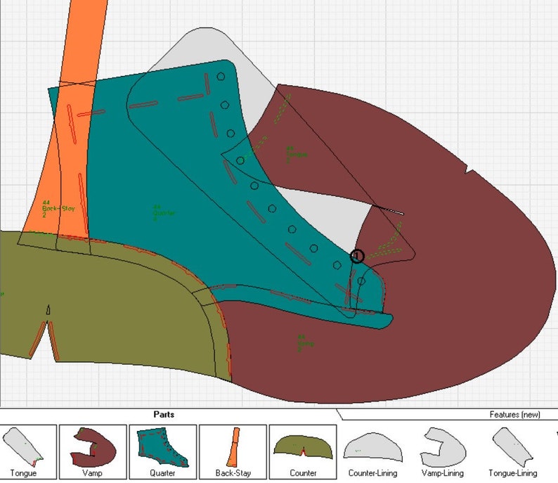 Boot Design Pattern Digital Project Lace up Boots Men Patterns Size 45 - Etsy