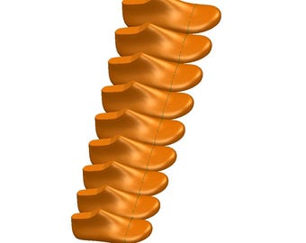 digital 3d model ergonomic wide barefoot sandal flat shoe last all adult sizes